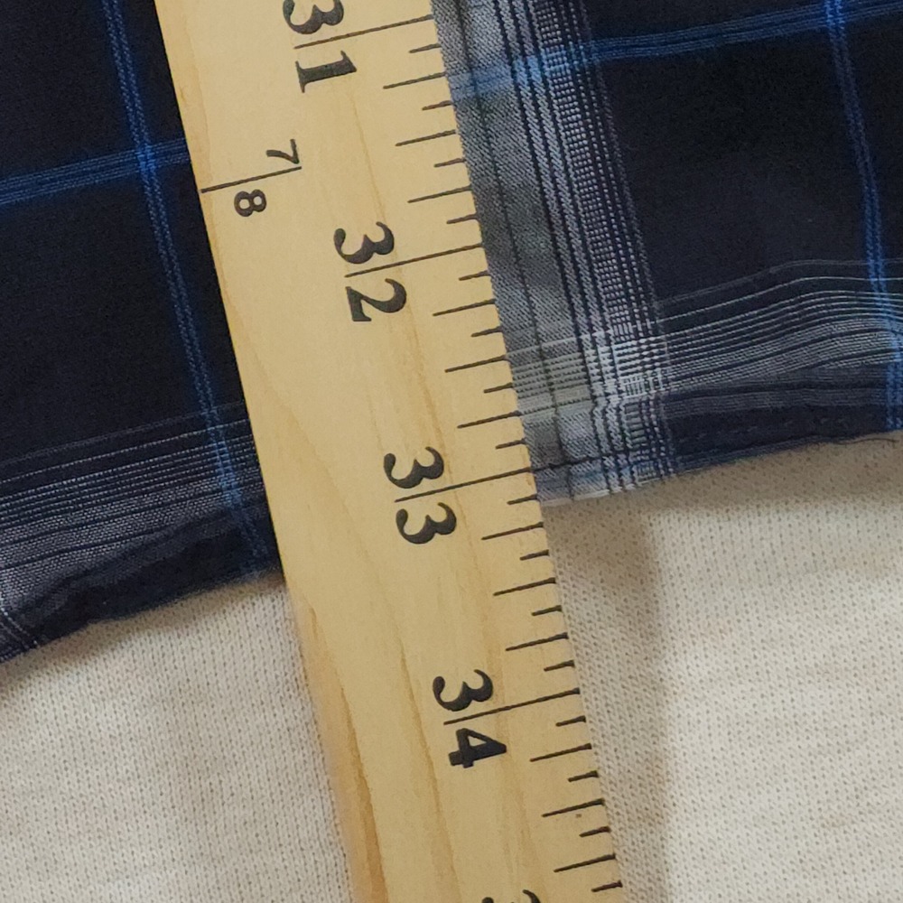 Plains Western Wear Shirt Mens 3X Big Blue Plaid Pearl Snap Button Long Sleeve - Picture 9 of 9